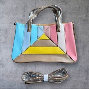 Colorful Geometric Women's Handbag - NEW!